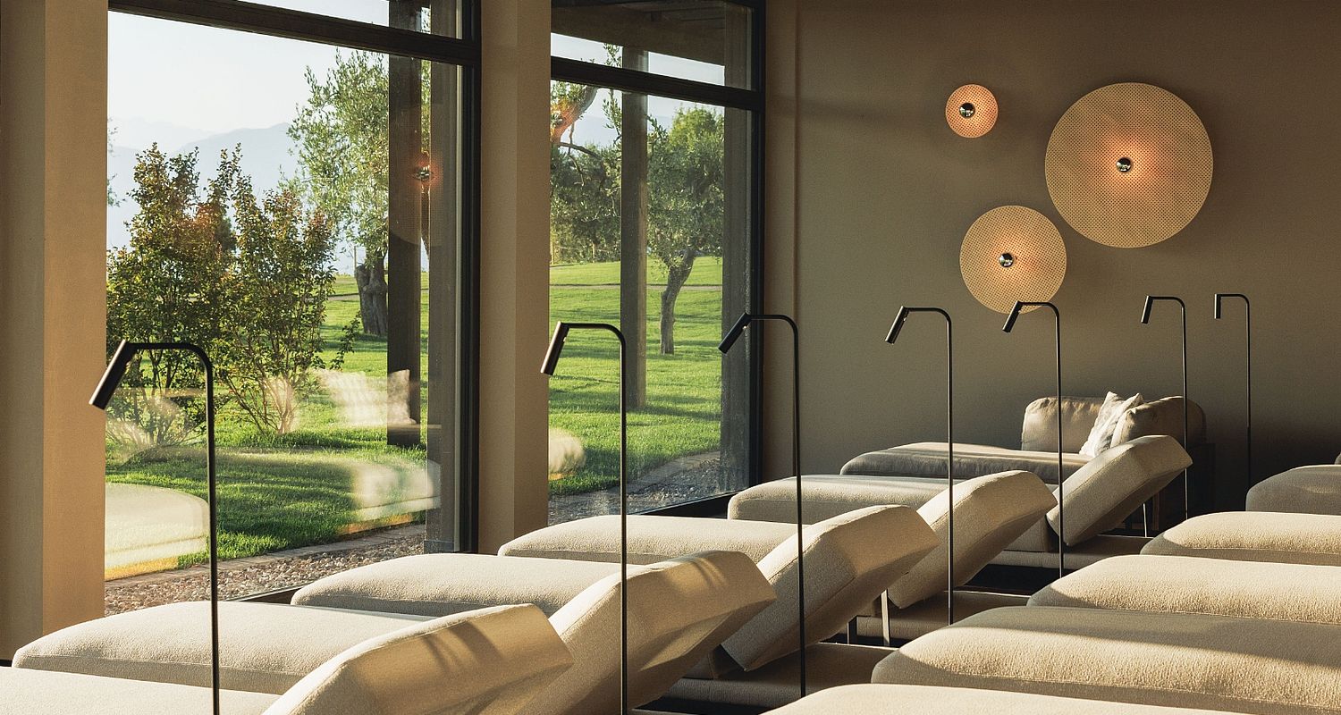 Relaxation room in the luxury wellness hotel