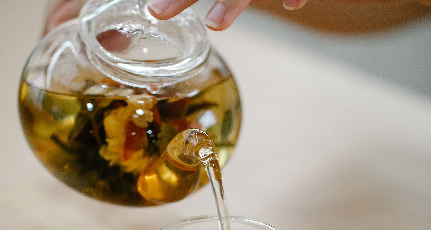Teapot with Herbal Tea at Lake Garda Hotel